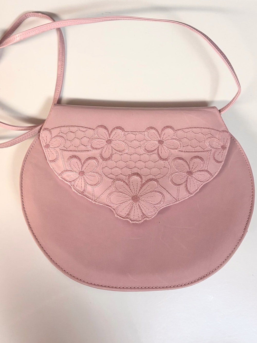Stuart Weitzman Vintage late 80s Pink Floral Emvroidered Crossbody Evening Bag